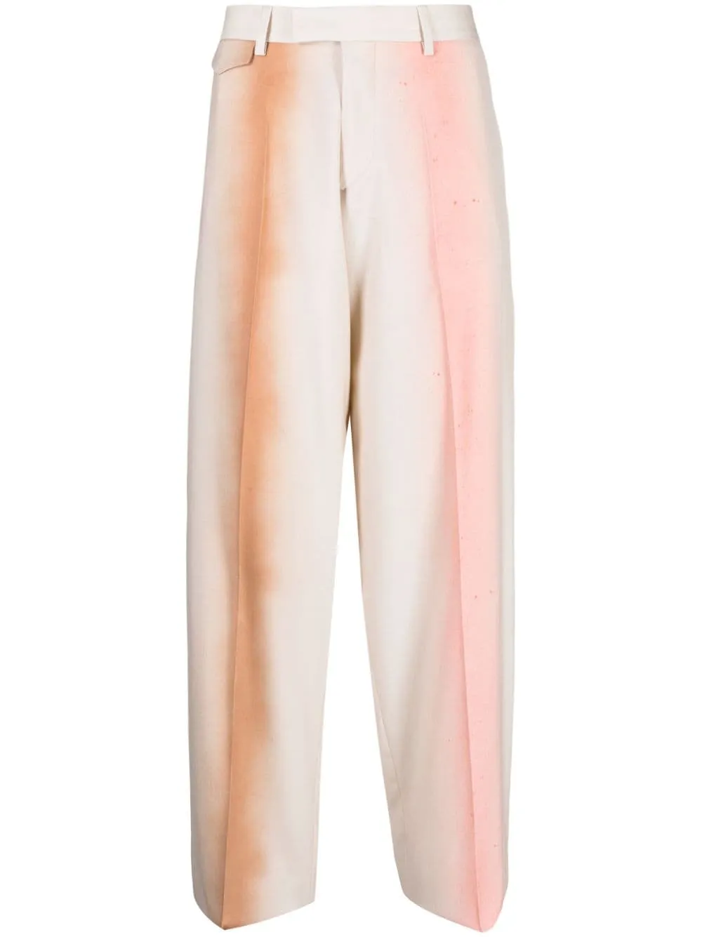 Mid-Rise Wide-Leg Wool Trousers cheap bottoms online shop