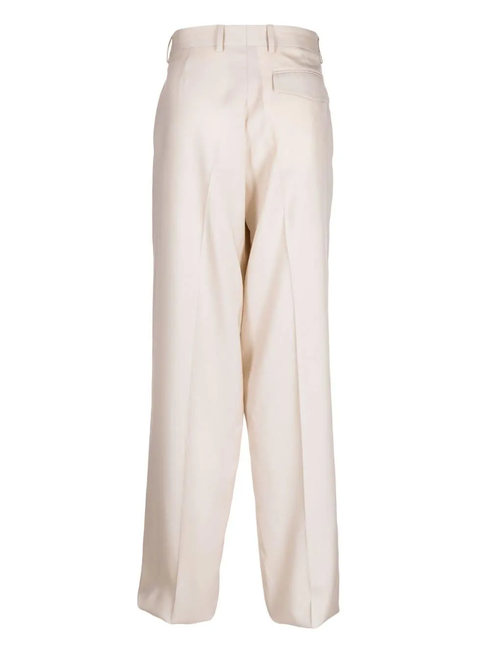 Mid-Rise Wide-Leg Wool Trousers