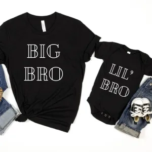 Milano Big Bro & Lil' Bro Matching Black T-Shirt & Bodysuits boys outfits online store