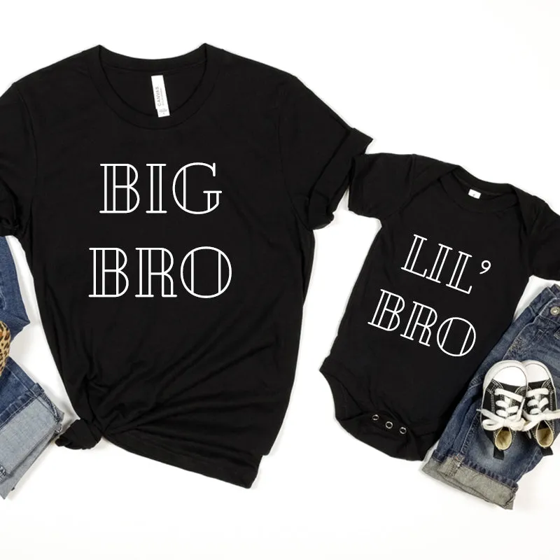 Milano Big Bro & Lil' Bro Matching Black T-Shirt & Bodysuits boys outfits online store