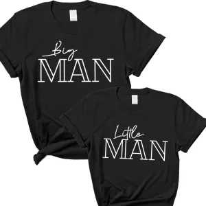 Milano Big Man & Little Man Matching Black T-Shirts fathers day sale outfits