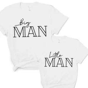 Milano Big Man & Little Man Matching White T-Shirts fathers day sale outfits