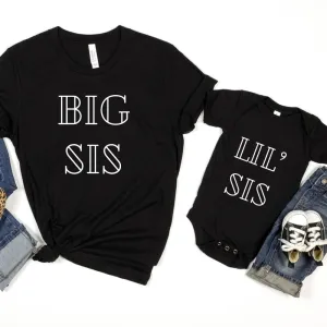 Milano Big Sis & Lil' Sis Matching Black T-Shirt & Bodysuits girls dresses outlet