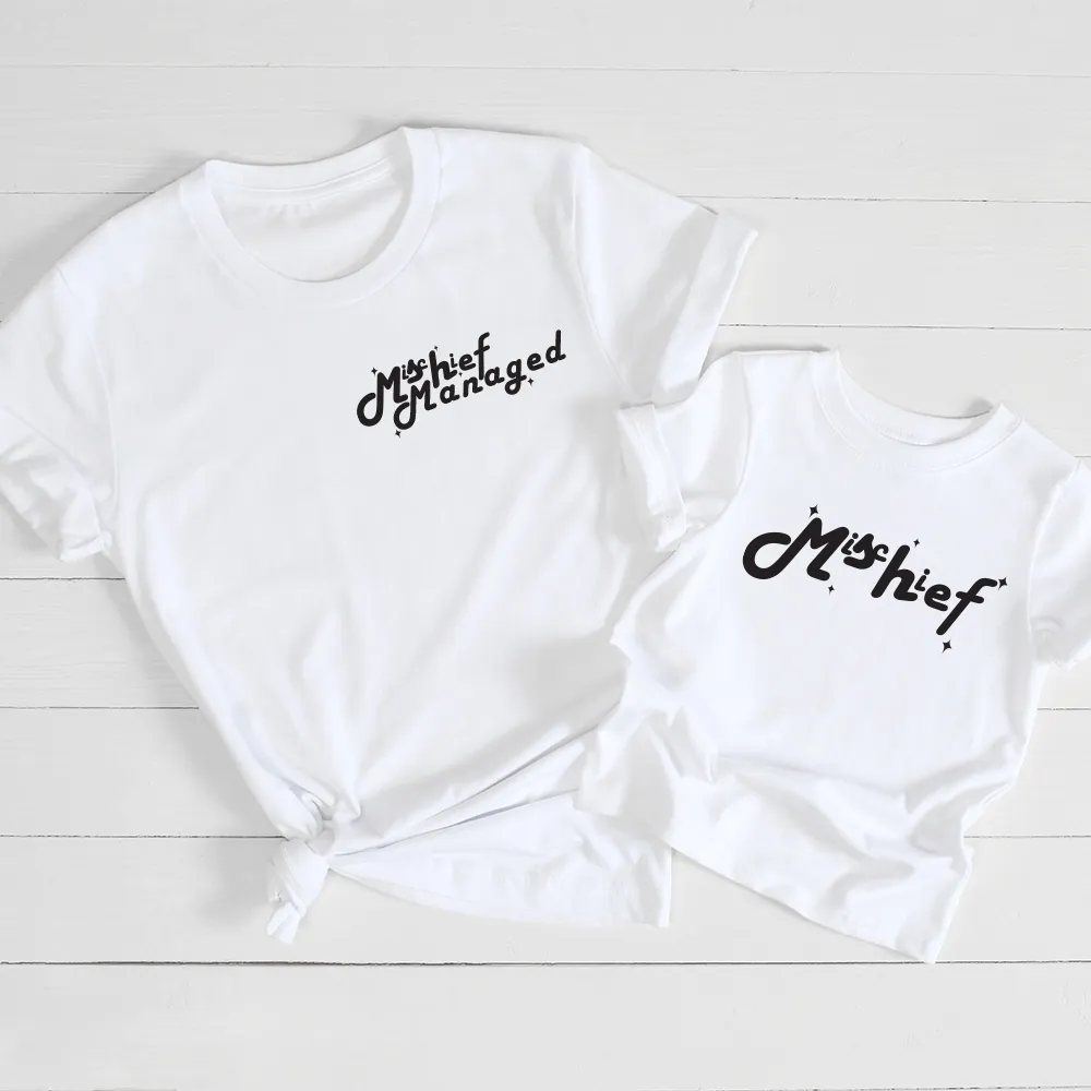 Mischief and Mischief Managed Matching Mum and Kid Tee mum blouses clearance