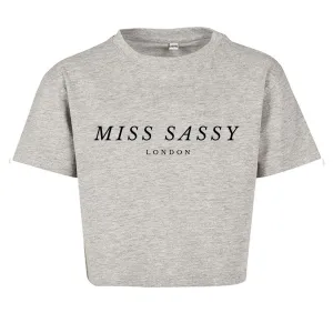 Miss Sassy London Essential Cropped T-Shirt girls jeans best deals