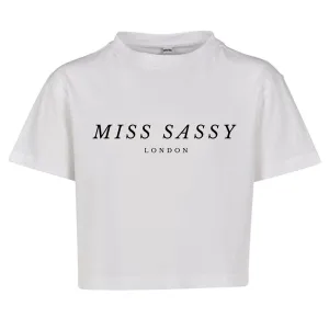 Miss Sassy London Essential Cropped T-Shirt girls jeans best deals