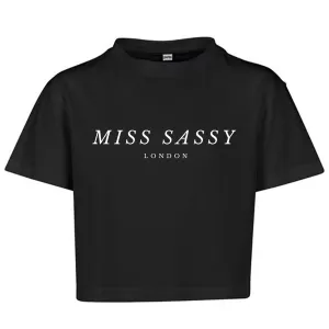 Miss Sassy London Essential Cropped T-Shirt girls jeans best deals