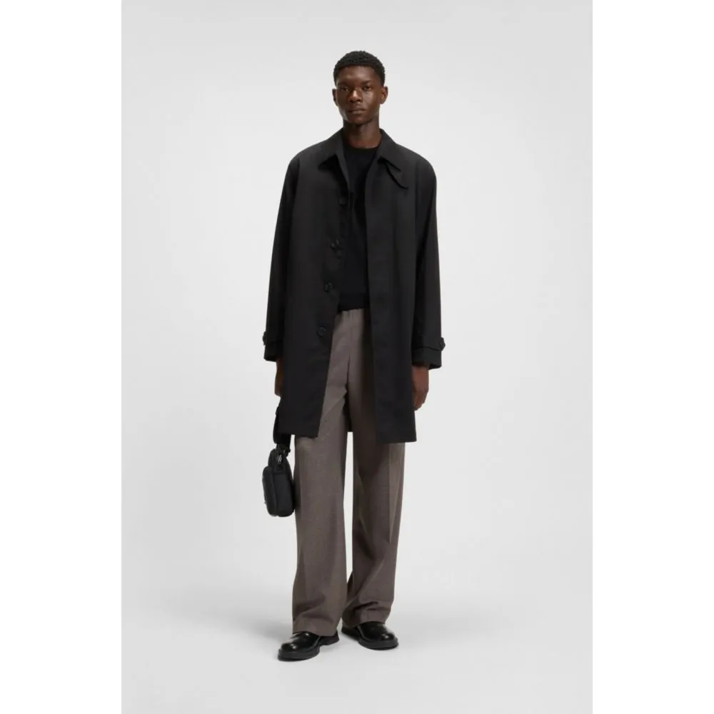 Modern-fit trousers in moulin stretch twill