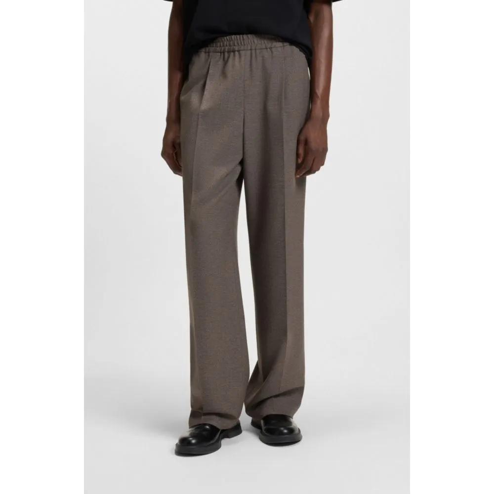 Modern-fit trousers in moulin stretch twill