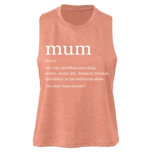 Modern Mum Definition Cropped Racerback Tank mum blouses clearance