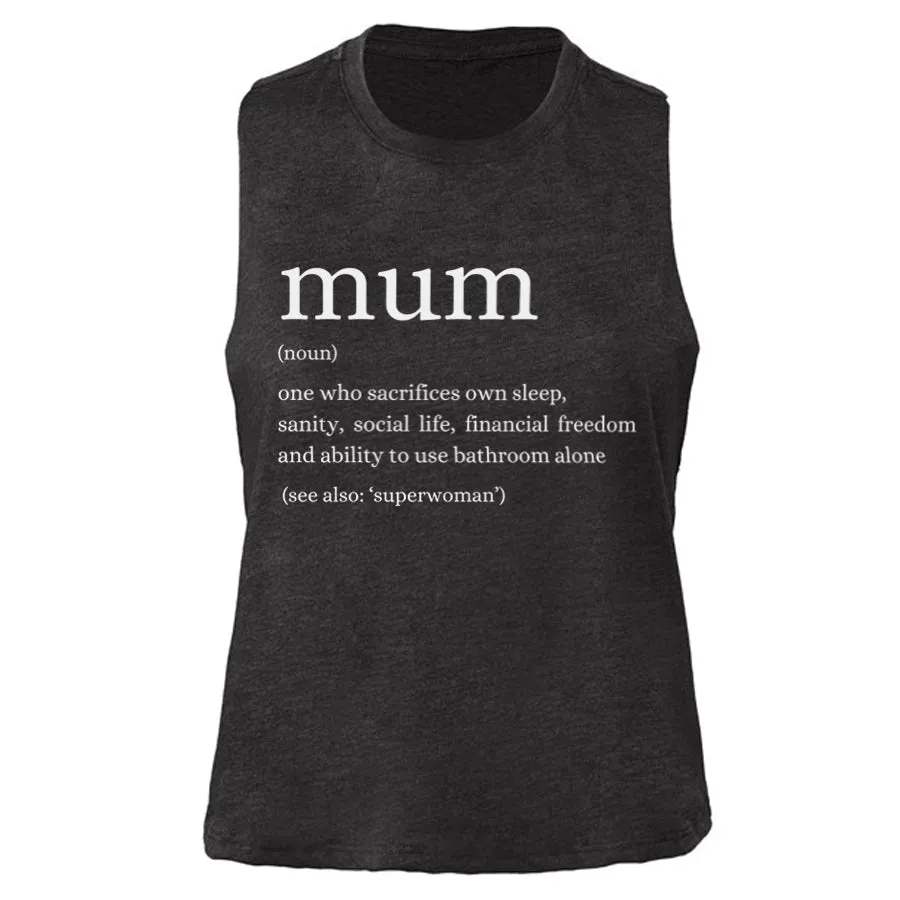 Modern Mum Definition Cropped Racerback Tank mum blouses clearance