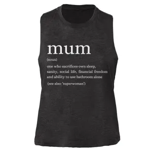 Modern Mum Definition Cropped Racerback Tank mum blouses clearance
