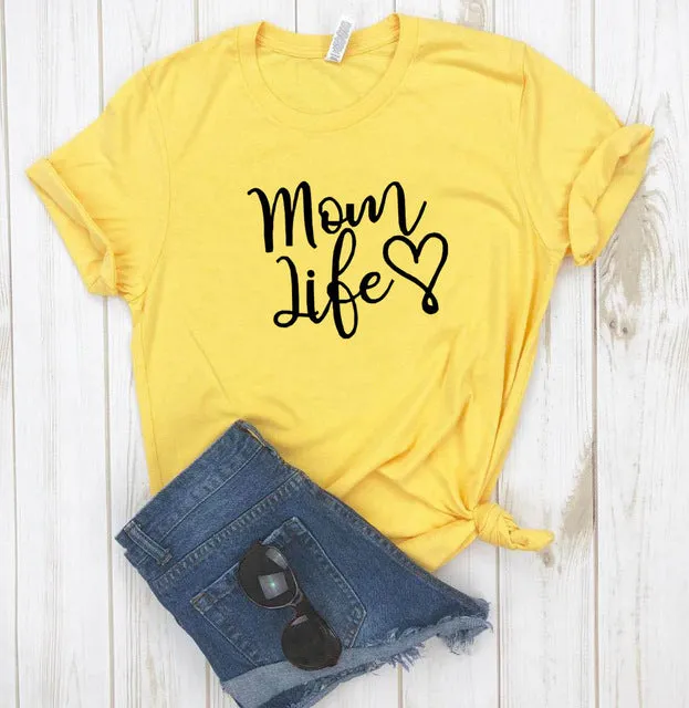 Mom Life Slogan T-Shirt (MRK X) mum blouses clearance