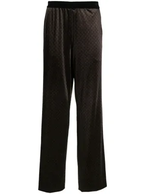 Monogram-Jacquard Straight-Leg Trousers cheap bottoms online shop