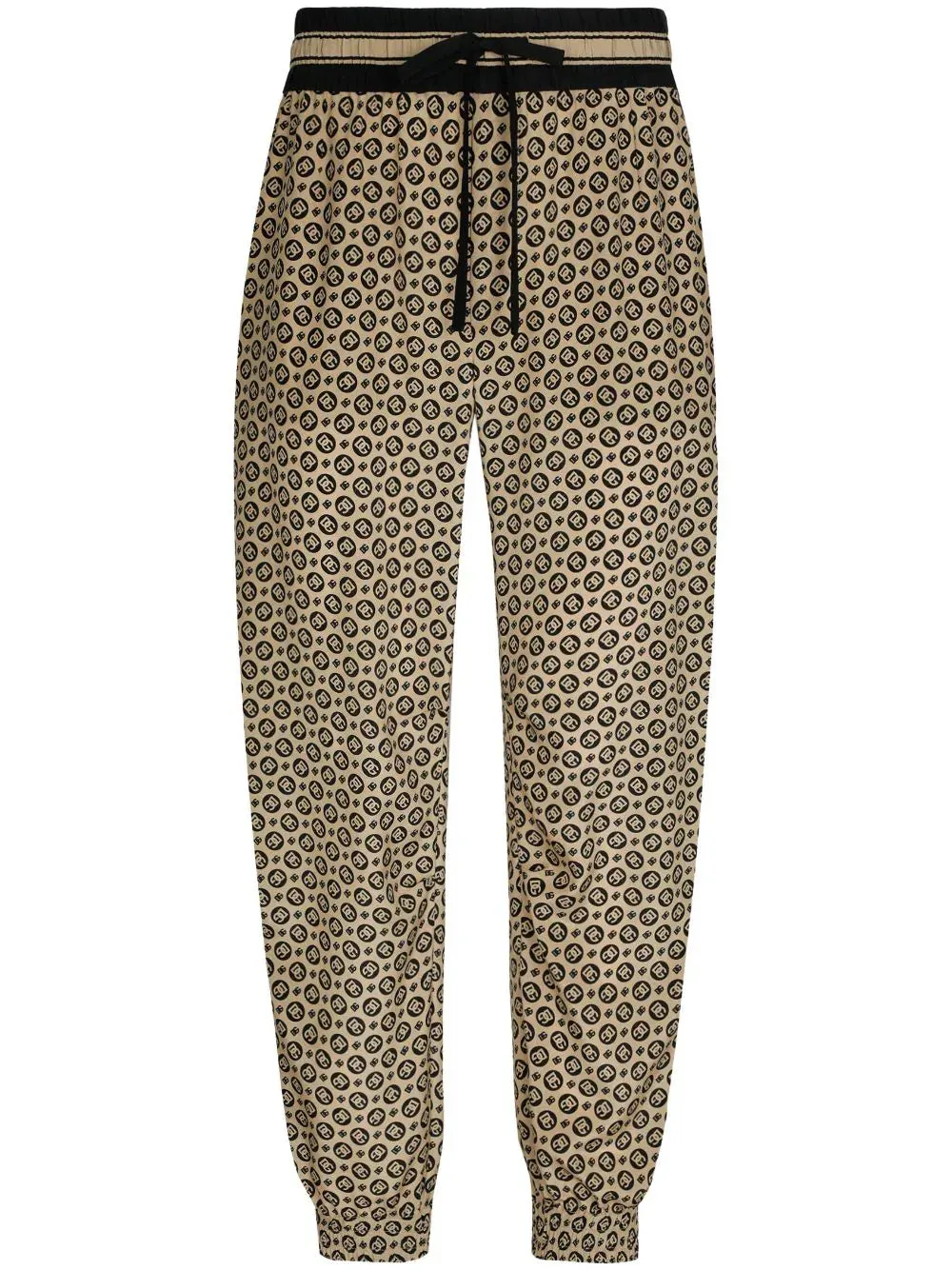 Monogram-Pattern Print Silk Trousers cheap bottoms online shop