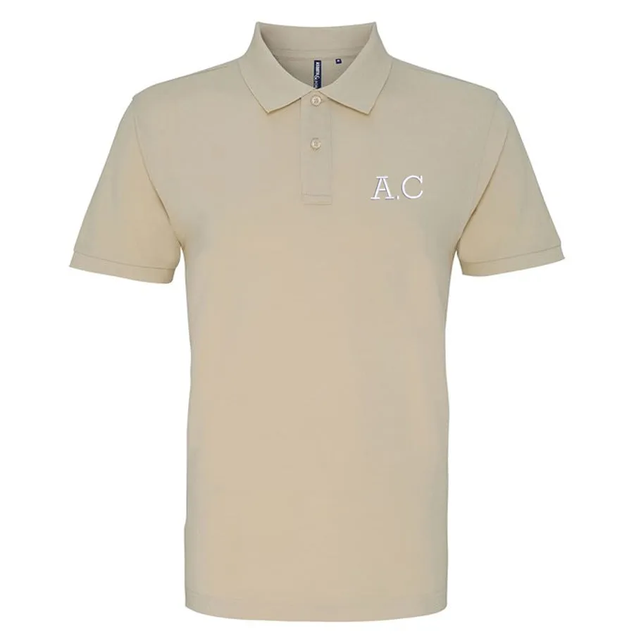 MRK DESIGN Personalised Embroidered Mens Polo