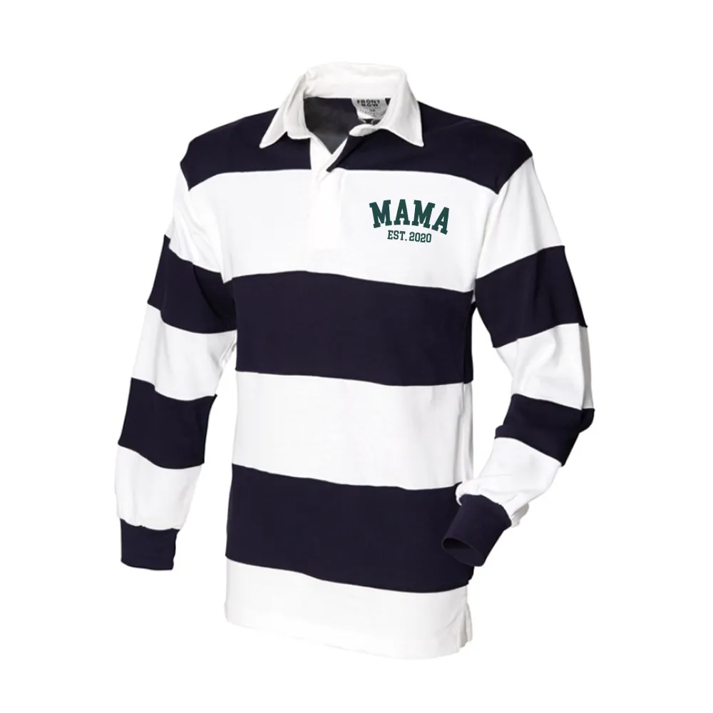 MRK Originals Mama Established Striped Rugby Shirt postpartum clothes sale