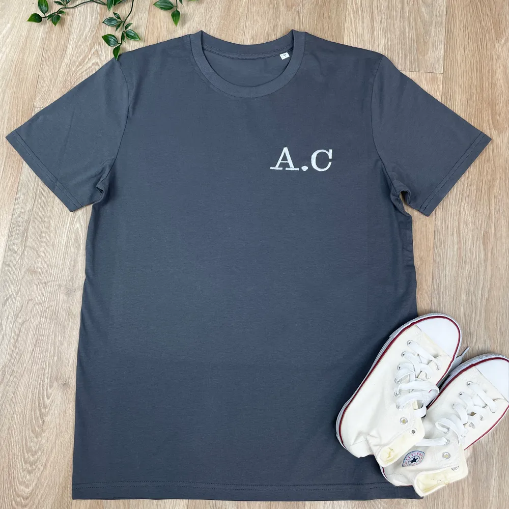 MRK STITCH - Embroidered Personalised Initial T-Shirt