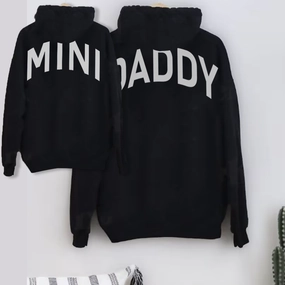 MRK Originals Daddy & Mini Oversized Back Slogan Hoodies dad jeans best price