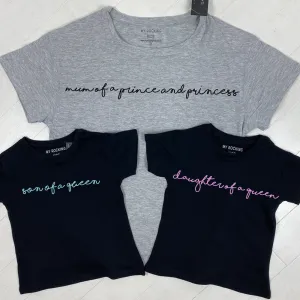Mum Of A Prince & Princess Matching T-Shirts (MRK X) maternity leggings online