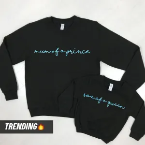 Mum Of A Prince/Son Of A Queen Matching Sweatshirts (MRK X) maternity wear outlet