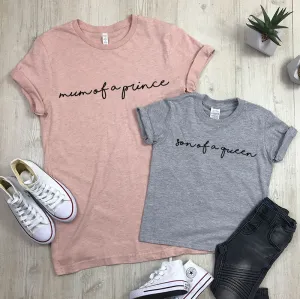 Mum Of A Prince/Son Of A Queen Matching Tees (MRK X) discount mum dresses