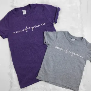 Mum Of A Prince/Son Of A Queen Matching Tees (MRK X) maternity leggings online