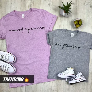Mum Of A Princess/Daughter Of A Queen Matching Tees (MRK X) maternity leggings online