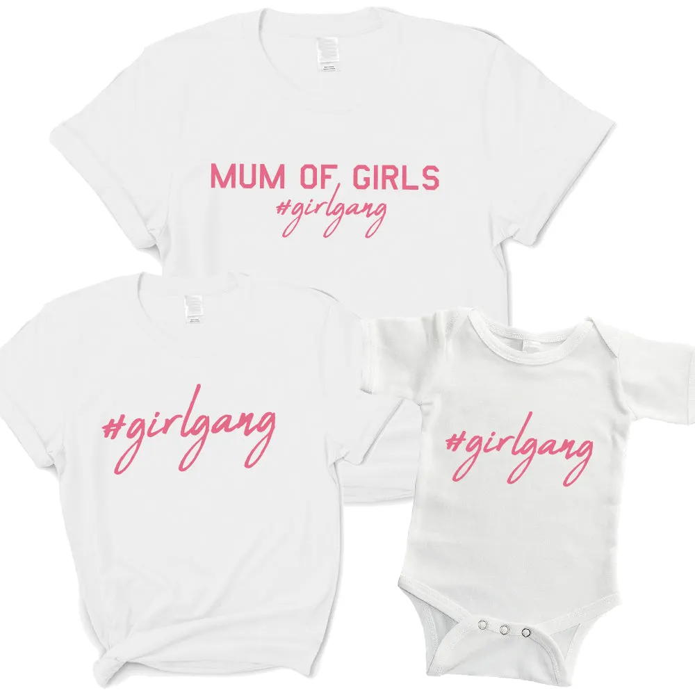 Mum Of Girls #Girlgang Matching T-Shirts/Bodysuits maternity leggings online