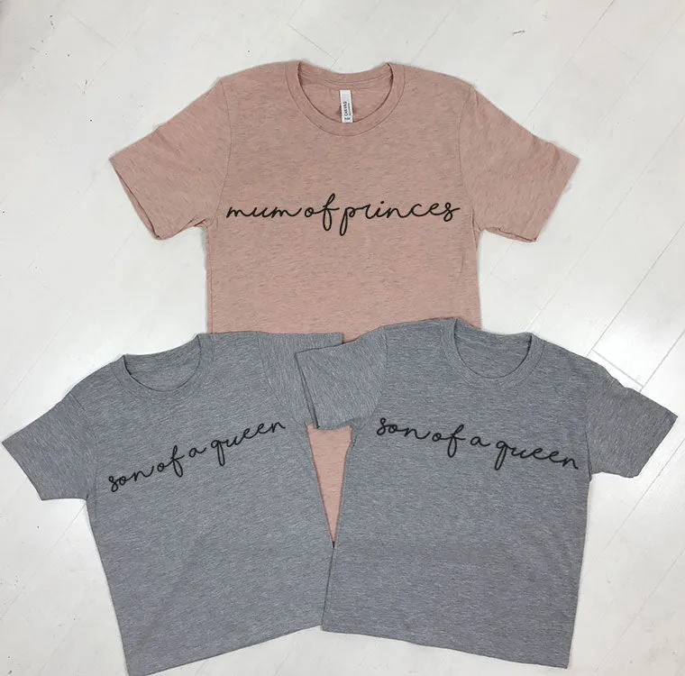Mum Of Princes/ Son Of A Queen Matching Tees (MRK X) maternity wear outlet