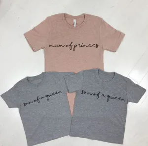 Mum Of Princes/ Son Of A Queen Matching Tees (MRK X) maternity wear outlet