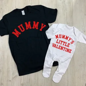 Mummy & Mummy's Little Valentine Matching T-Shirt/Romper (MRK X) maternity wear outlet