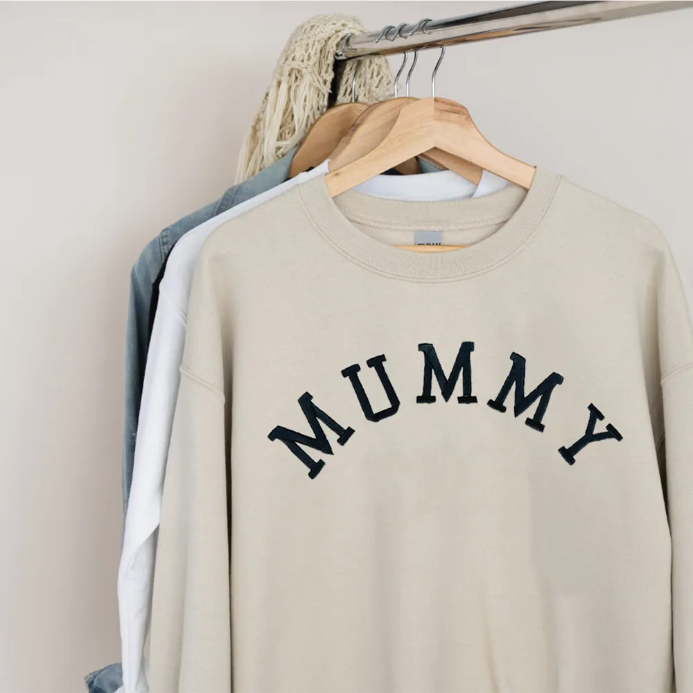 Mummy College Embroidered Sweatshirt pregnancy jeans best price