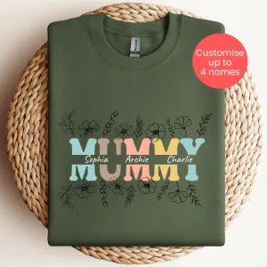 Mummy Wildflower Personalised Sweatshirt pregnancy jeans best price