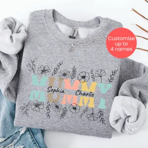 Mummy Wildflower Personalised Sweatshirt pregnancy jeans best price