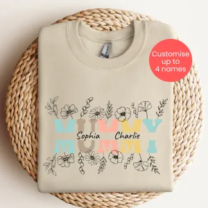 Mummy Wildflower Personalised Sweatshirt pregnancy jeans best price