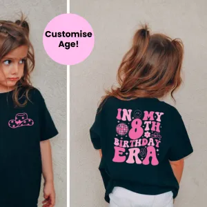 My Birthday Era Personalised Age T-Shirt girls pajamas promo