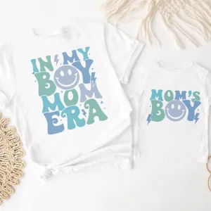 My Boy Mom Era & Mom's Boy Matching T-shirts maternity leggings online