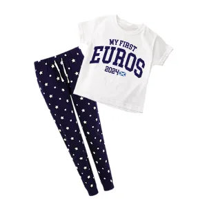 My First Euros 2024 Scotland Kids Star Pyjamas - White/Navy girls jeans best deals
