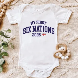 My First Six Nations 2025 England Baby Vest cheap baby clothes online