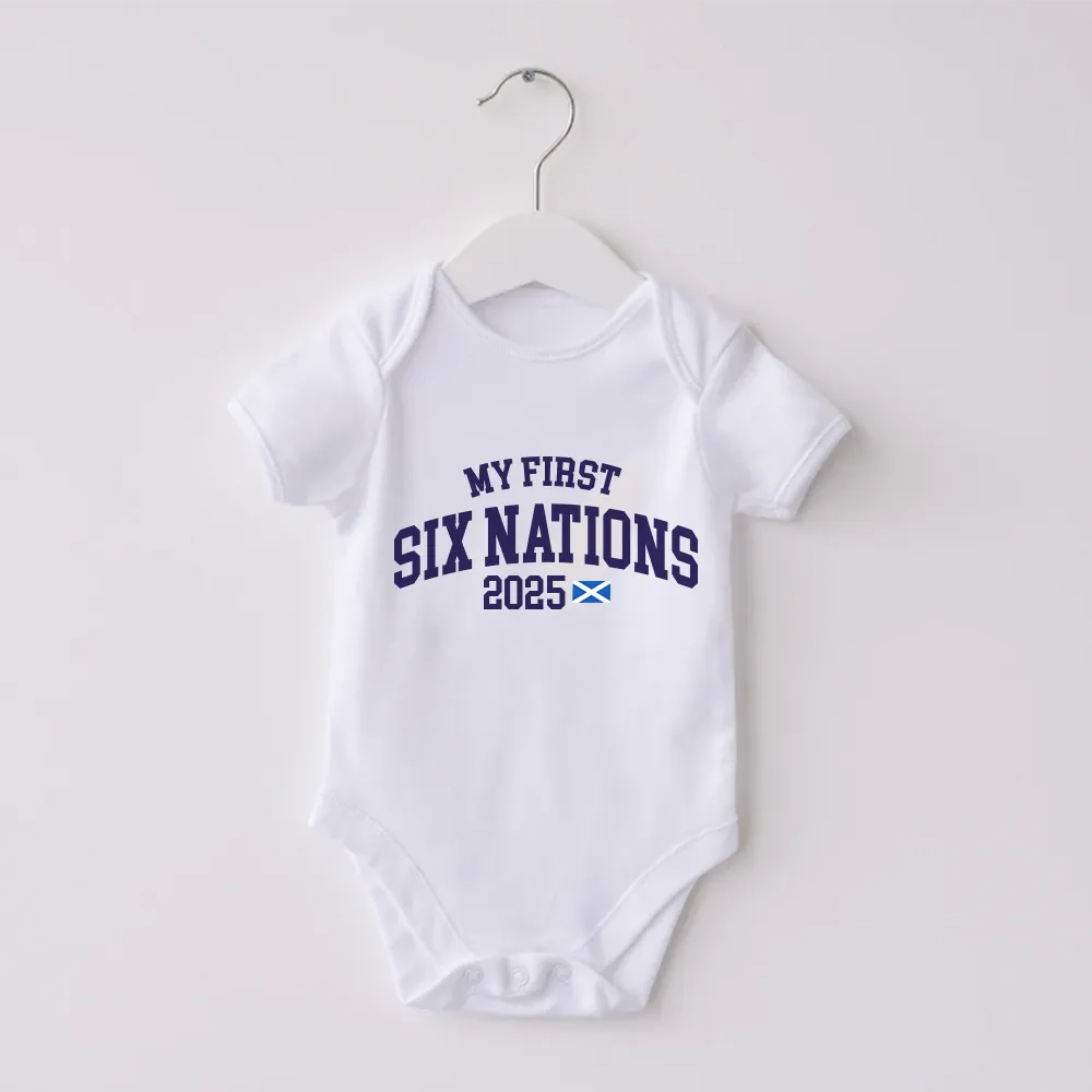 My First Six Nations 2025 Scotland Baby Vest cheap baby clothes online
