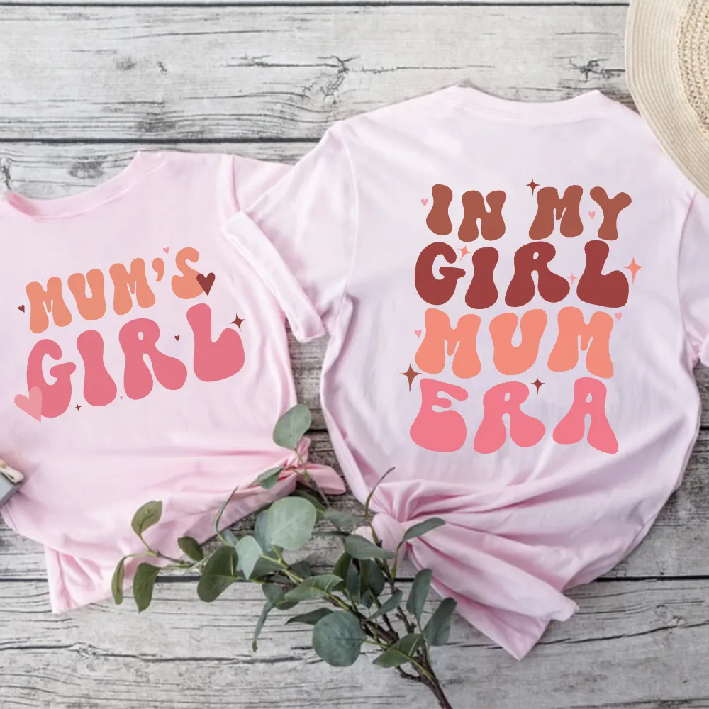 My Girl Mum Era & Mum's Girl Matching Front & Back Logo T-Shirts nursing tops best deals