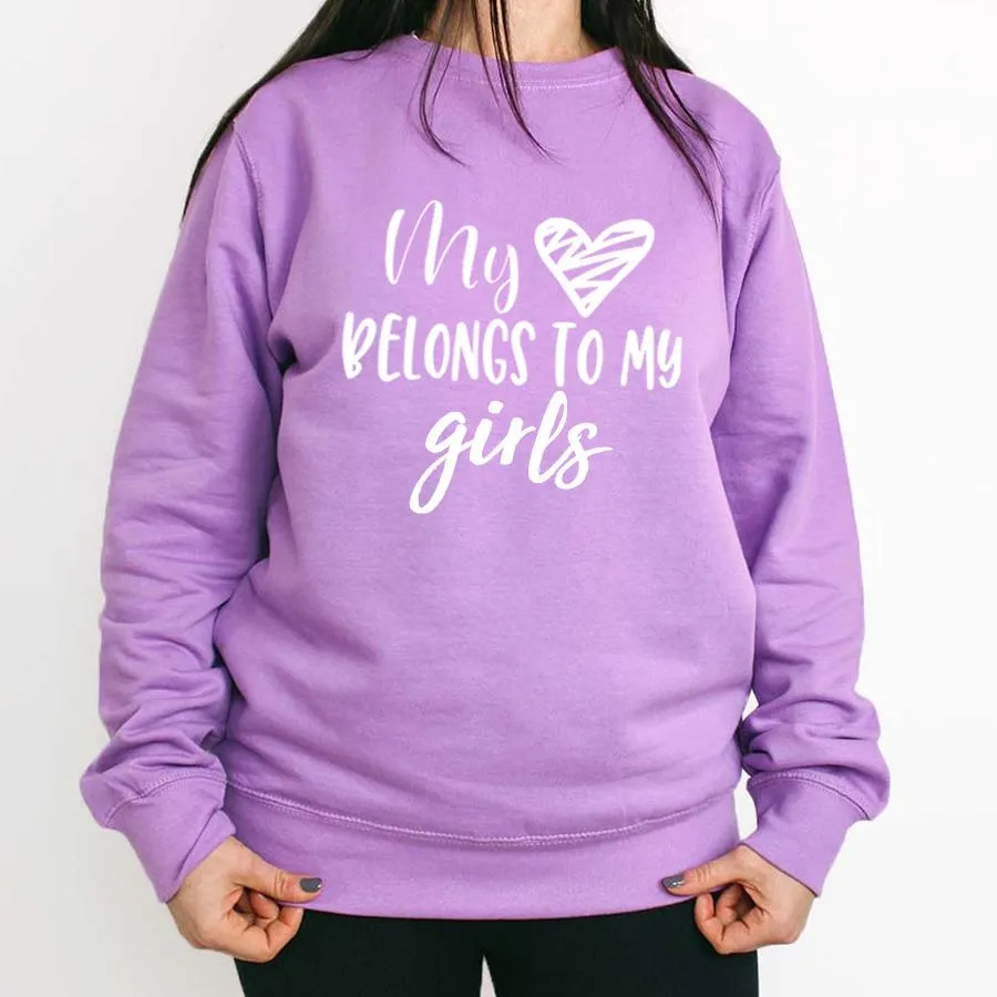 My Heart Belongs To Girls Sweatshirt mum jeans promo