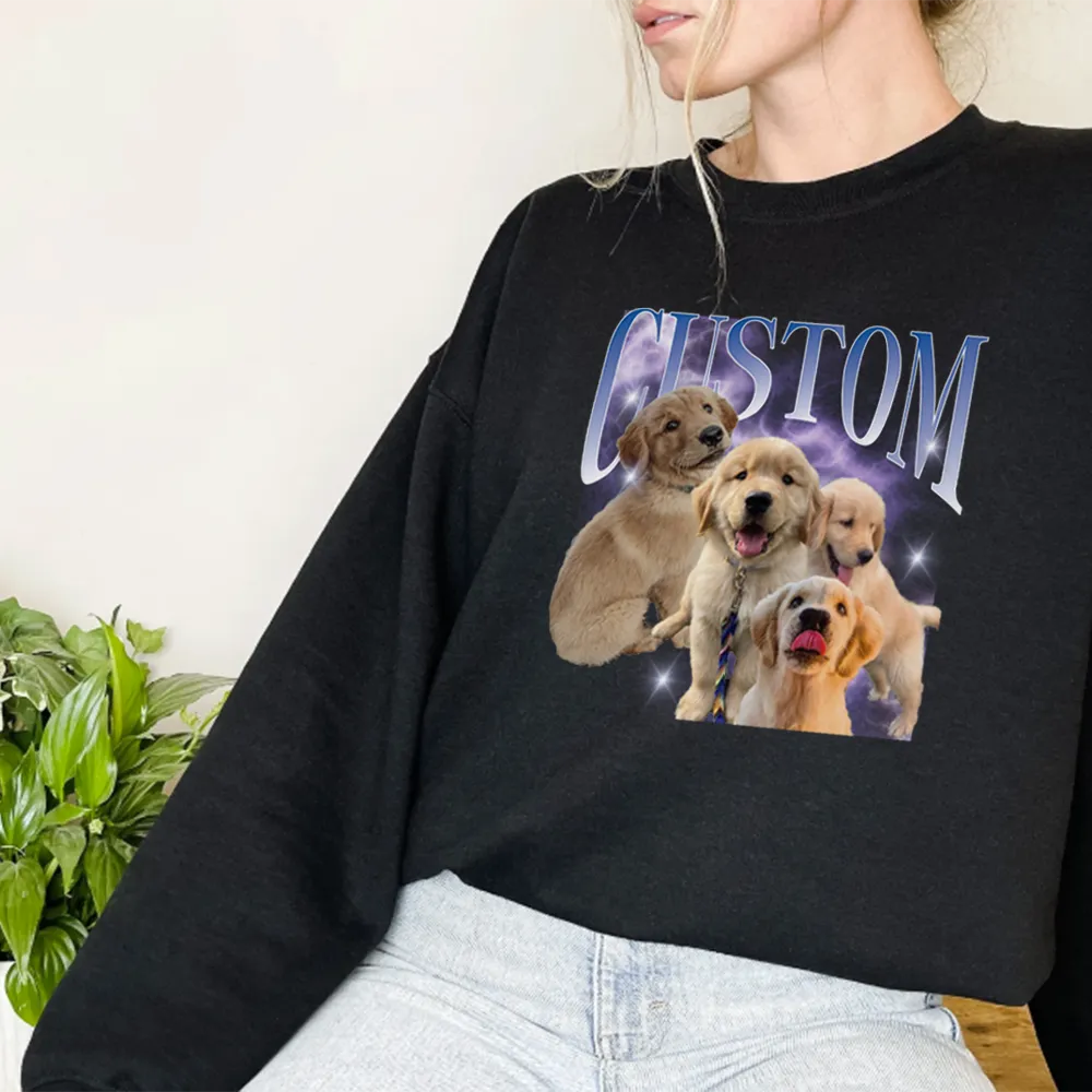 MyCameraRoll Pet Vintage Black Sweatshirt mum jeans promo