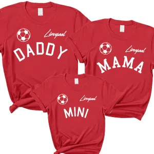 MyTeam Liverpool Daddy, Mama & Mini Matching T-Shirts daddy outfits clearance