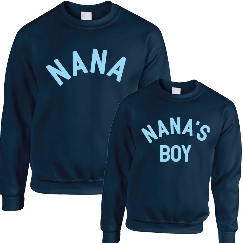 Nana & Nana's Boy Classic Navy/Sky Sweatshirts grandma outfits sale