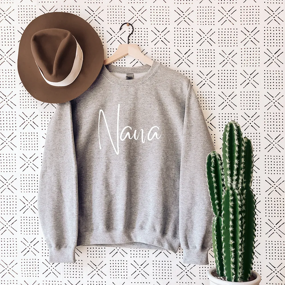 Nana Wave Script Sweatshirt grandma outfits sale