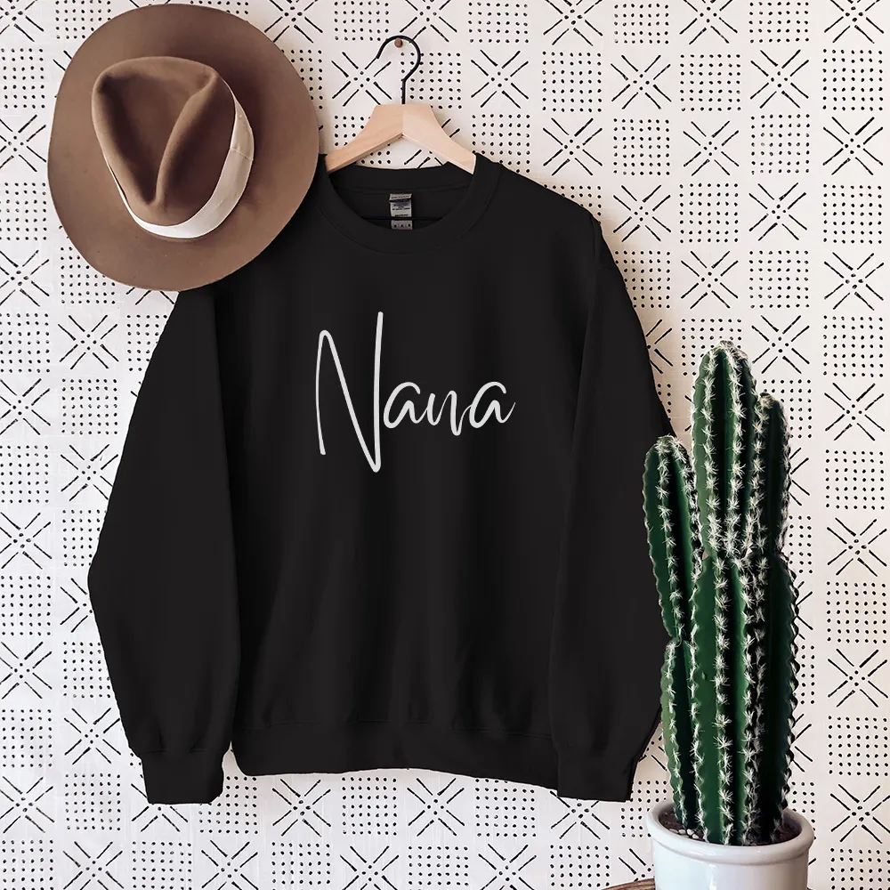Nana Wave Script Sweatshirt grandma outfits sale