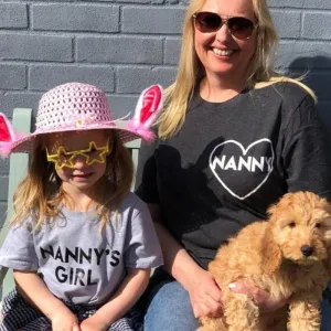 Nanny & Nanny's Girl Matching Tees (MRK X) maternity wear outlet