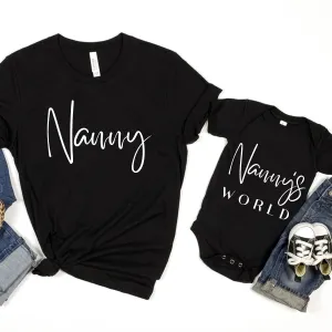 Nanny & Nanny's World Wave T-Shirt & Bodysuits grandma outfits sale
